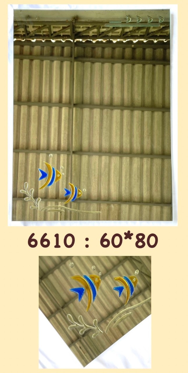 กระจก 60*80 ลายปลา